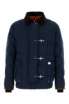 Fay Navy Blue Nylon Blend Down Jacket In Blue