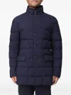 Fay Double-front Quilted Puffer Jacket In Blue