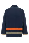 Fay Block Design Twill Jacket With Front Pockets In Blu