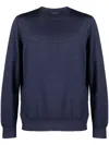 FAY NAVY BLUE VIRGIN WOOL JUMPER