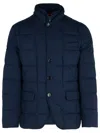 Fay Navy Polyester Jacket In Blue