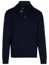 Fay High Neck Sweater In Blue