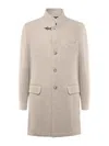 Fay Peak Lapel Wool-blend Coat In Multi