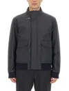 Fay Oversize Bomber Jacket Ribbed Finish