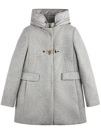 Fay Nylon Midi Parka Coat In Pink