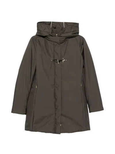 Fay Double-breasted Toggle Coat With Detachable Front Panel In Black