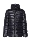 Fay Cape In Black Lightweight Nylon In Petrol Blue