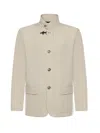 Fay Button-fastening Jacket In Neutral