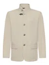 Fay Button-fastening Jacket In Neutral