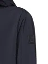 Fay Nylon Windbreaker Hooded Jacket In Blue