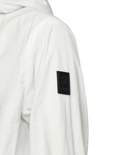 Fay Nylon Windbreaker Hooded Jacket In White