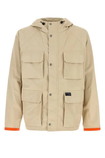 Fay Nylon Windbreaker Jacket In Beige O Tan