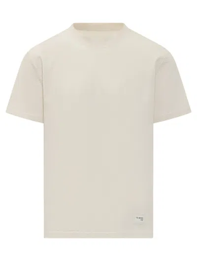 Fay Off White Solid Crew Neck T-shirt