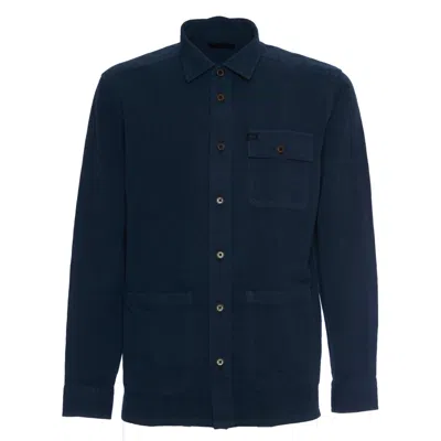 Fay Over-fit Canvas Shirt With Unique Texture
