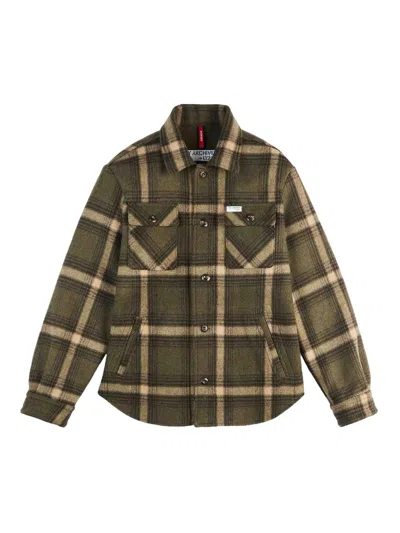 Fay Over Shirt Archive With Classic Plaid Pattern In Green