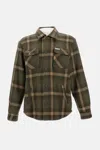 Fay Checked-pattern Wool Shirt In Green