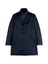 Fay Tailored Inner Down Jacket Three-button Coat In Blue