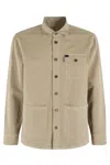 Fay Overshirt Canvas Over Fit Shirt In Crema