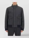 Fay Oversize Bomber Jacket Ribbed Finish