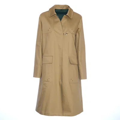 Fay Oversized Gabardine Stretch Car Coat With Trench-style Flaps