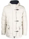 Fay Padded Down-feather Coat In Nude