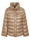 Fay Padded Down Jacket In Neutral