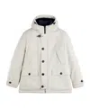 Fay Padded Hooded Coat In White