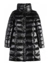 Fay Cropped Black Nylon Down Jacket With Iconic Fastening And Windproof Cuffs In Black