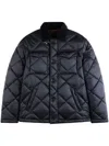 Fay Men's Padded Jacket In Navy Dark Green