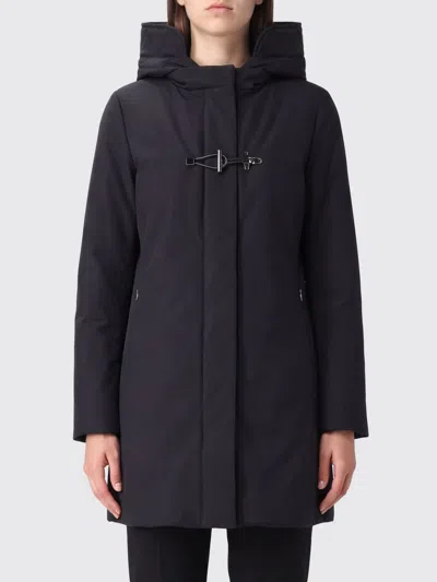 Fay Padded Knee-length Parka With Hood And Iconic Toggle Closure In Blue