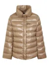 Fay Padded Nylon Down Jacket Padded In Brown