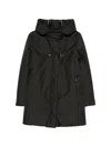 Fay Padded Parka Coat In Black