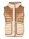 Fay Padded Vest In Brown