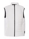 Fay Quilted Padded Vest With High Collar In White