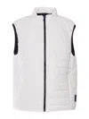 Fay Quilted Padded Vest With High Collar In White