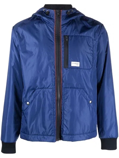 Fay Padded Zipped Jacket In Blue