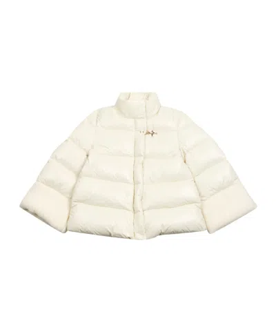 Fay Panelled Puffer Jacket In White