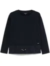 Fay Panelled Sweatshirt In Navy