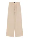 Fay Linen Straight-leg Trousers In Beige