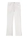 Fay Straight-leg Beige Pants With Flared Hem In White