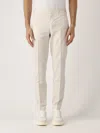Fay Belt-loop Casual Pants In White