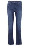 Fay Pant. Denim Flare Stretch In Indaco