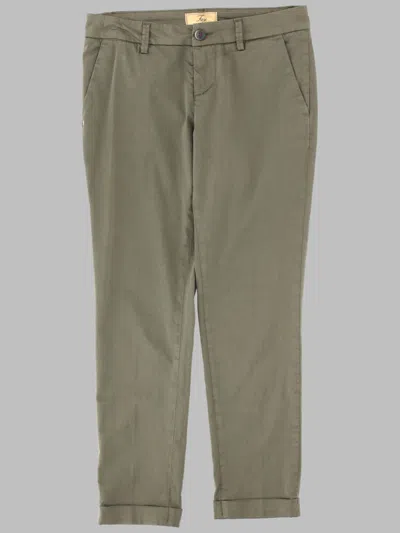 Fay Pantalone In Cotone In Green