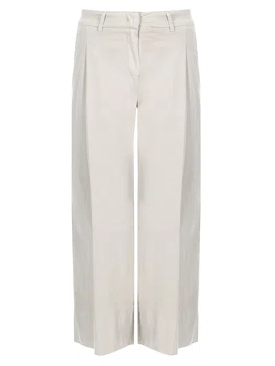 Fay Pantalone In Cotone In White