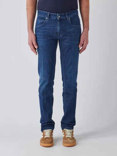 Fay Pantalone Uomo Trousers In Denim Scuro