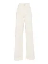 Fay 5 Pockets Flared Pants In White