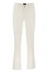 Fay Logo-patch Mid-rise Cropped Jeans In White