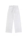 FAY WHITE HIGH-WAISTED TROUSERS