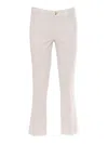 Fay Straight-leg Beige Pants With Flared Hem In Brown