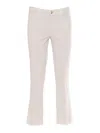Fay Straight-leg Beige Pants With Flared Hem In Brown